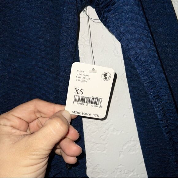 NWT Free People Ink Combo Penny Plunge Neckline Wrap Top Size XS‎ - Picture 5 of 8